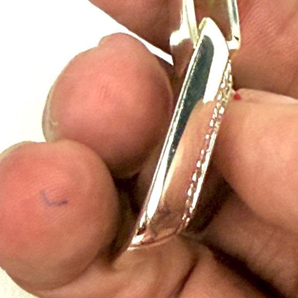 Vintage Chicco’s Silver Pendant | Rectangular Frame Pendant | Designer Jewelry | - Picture 6 of 12